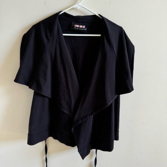 Talia Made In Peru Vest Ladies 0/S One Size Ruche Back Sleeveless Drawstring - Picture 2 of 11